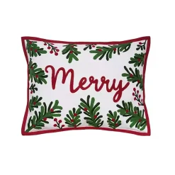 Discount Kirklands Home Merry Christmas Botanical Pillow