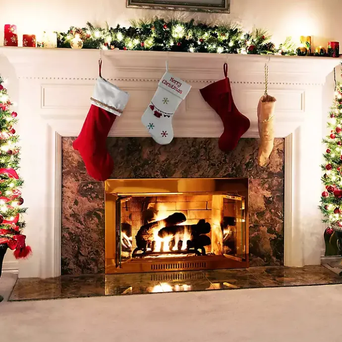 Hot Kirklands Home Merry Christmas Clothesline Stocking White