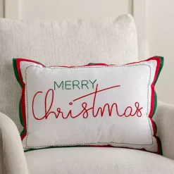Discount Kirklands Home Merry Christmas Double Flange Pillow