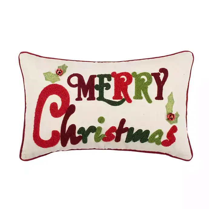 Kirklands Home Merry Christmas Jingles Lumbar Pillow