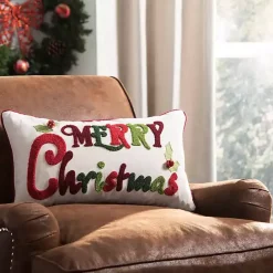 Kirklands Home Merry Christmas Jingles Lumbar Pillow