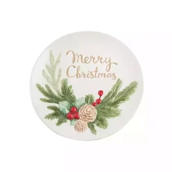 Kirklands Home Merry Christmas Round Serving Platter