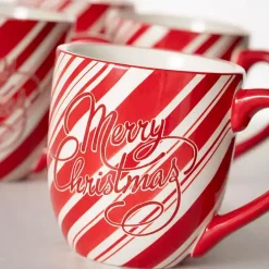 Outlet Kirklands Home Merry Christmas Script Mugs, Set of 2