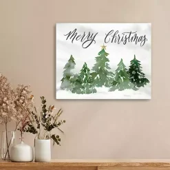 Best Kirklands Home Merry Christmas Trees Canvas Art Print