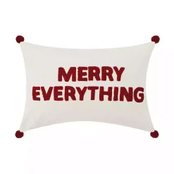 Outlet Kirklands Home Merry Everything Pom Pom Christmas Throw Pillow