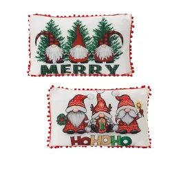 Best Kirklands Home Merry HoHoHo Gnomes Lumbar Pillows, Set of 2