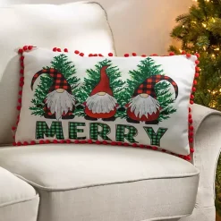 Best Kirklands Home Merry HoHoHo Gnomes Lumbar Pillows, Set of 2