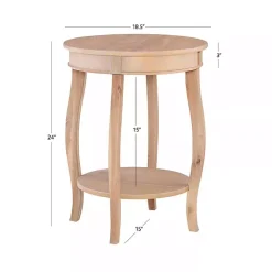 Sale Kirklands Home Merryweather Natural Wood Accent Table Tan