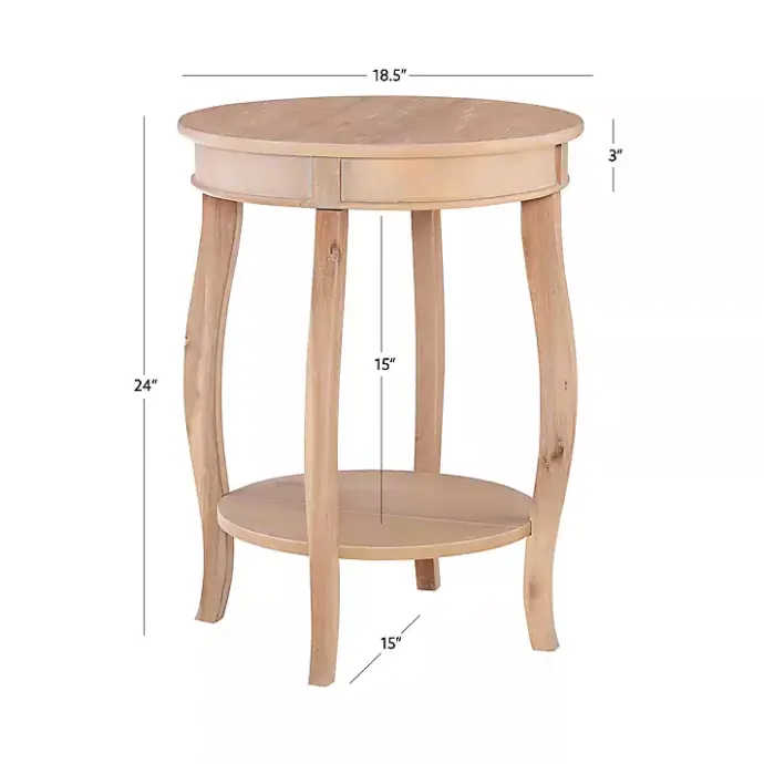 Sale Kirklands Home Merryweather Natural Wood Accent Table Tan