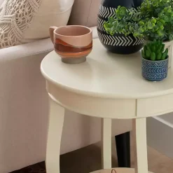 Best Kirklands Home Merryweather Off White Accent Table Ivory