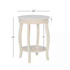 Best Kirklands Home Merryweather Off White Accent Table Ivory