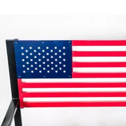 Kirklands Home Metal American Flag Bench