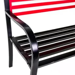 Kirklands Home Metal American Flag Bench