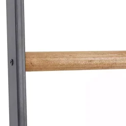 Hot Kirklands Home Metal and Fir Wood Leaning Ladder with Hooks