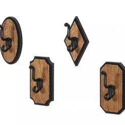 Discount Kirklands Home Metal and Wood Beaded Wall Hooks, Set of 4