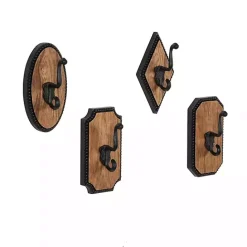 Discount Kirklands Home Metal and Wood Beaded Wall Hooks, Set of 4