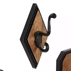 Discount Kirklands Home Metal and Wood Beaded Wall Hooks, Set of 4