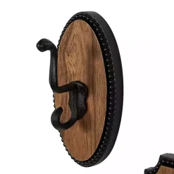 Discount Kirklands Home Metal and Wood Beaded Wall Hooks, Set of 4