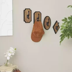 Discount Kirklands Home Metal and Wood Beaded Wall Hooks, Set of 4