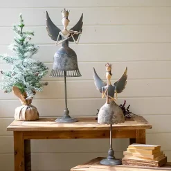 Hot Kirklands Home Metal Angels with Instruments, Set of 2