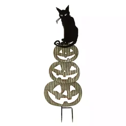 Clearance Kirklands Home Metal Jack O Lanterns and Cat Halloween Yard Stake
