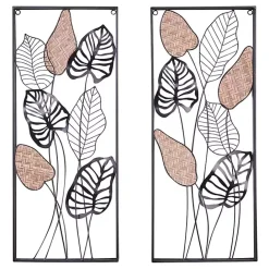 Best Kirklands Home Metal Palm Leaf Panel Wall Plaques, Set of 2