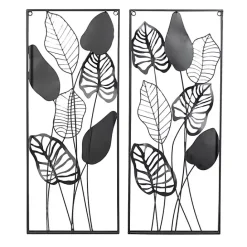 Best Kirklands Home Metal Palm Leaf Panel Wall Plaques, Set of 2