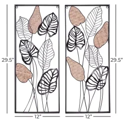 Best Kirklands Home Metal Palm Leaf Panel Wall Plaques, Set of 2
