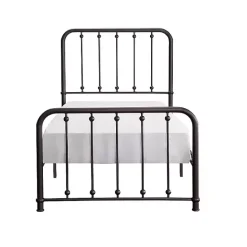 Kirklands Home Metal Slat Bronze Twin Platform Bed Black
