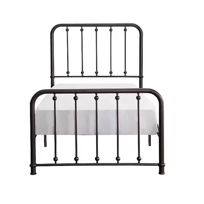 Kirklands Home Metal Slat Bronze Twin Platform Bed Black