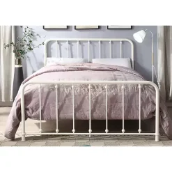Hot Kirklands Home Metal Slat Full Platform Bed White
