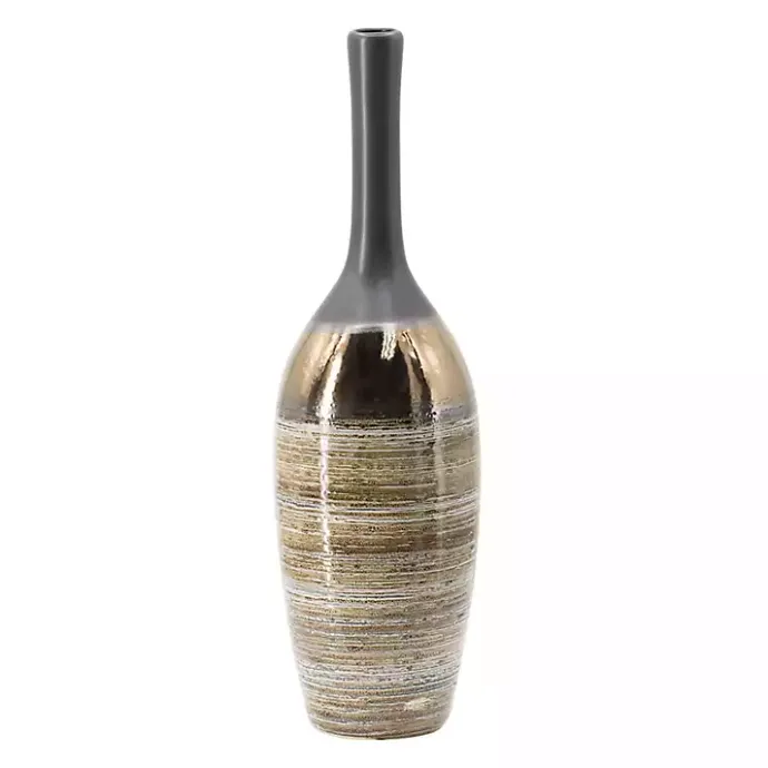 Hot Kirklands Home Metallic Bronze Bottle Neck Vase, 19 in.