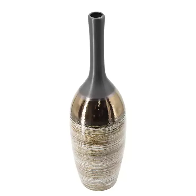 Hot Kirklands Home Metallic Bronze Bottle Neck Vase, 19 in.