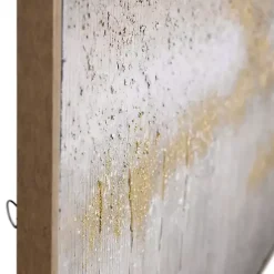 Sale Kirklands Home Metallic Abstract Field Framed Canvas Print Gold