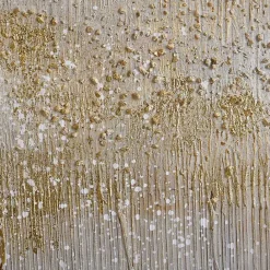 Sale Kirklands Home Metallic Abstract Field Framed Canvas Print Gold