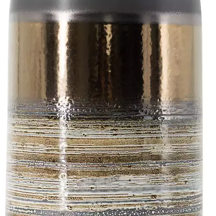 Discount Kirklands Home Metallic Gold and Gray Vase