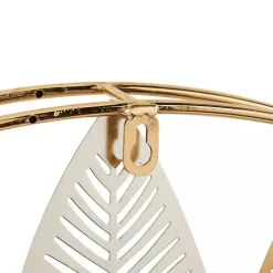 New Kirklands Home Metallic Gold and Silver Layered Leaf Wall Plaque