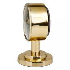 Online Kirklands Home Metallic Steel Beveled Base Tabletop Clock Gold