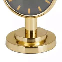 Online Kirklands Home Metallic Steel Beveled Base Tabletop Clock Gold