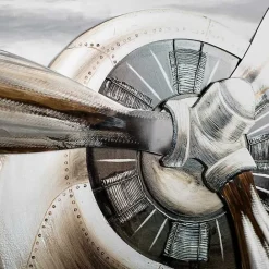 Sale Kirklands Home Metallic Propeller Canvas Art Print