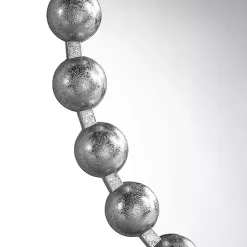 Outlet Kirklands Home Metallic Foiled Beaded Wall Mirror SIlver