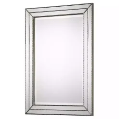 Sale Kirklands Home Metallic Grooved Texture Wall Mirror Silver