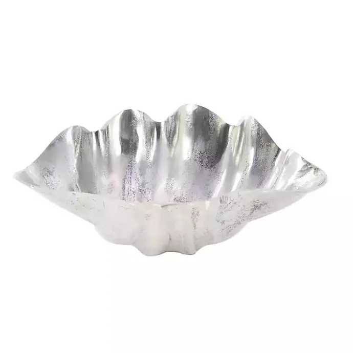 Kirklands Home Metallic Shell Bowl Silver