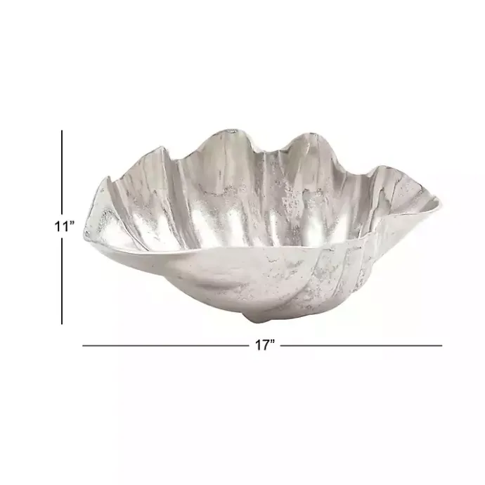 Kirklands Home Metallic Shell Bowl Silver