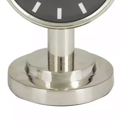 Sale Kirklands Home Metallic Steel Beveled Base Tabletop Clock Silver
