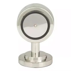 Sale Kirklands Home Metallic Steel Beveled Base Tabletop Clock Silver