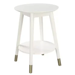 Best Kirklands Home Mia Round Accent Table White