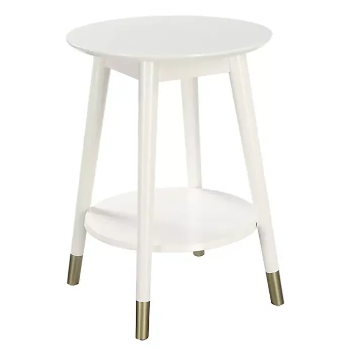 Best Kirklands Home Mia Round Accent Table White