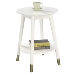 Best Kirklands Home Mia Round Accent Table White