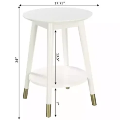 Best Kirklands Home Mia Round Accent Table White